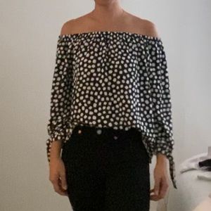 J. Crew Printed Off The Shoulder Top